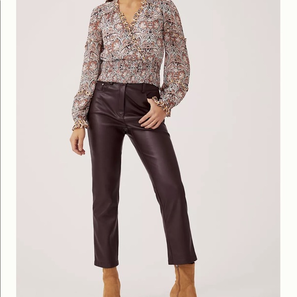 Printed ruffle blouse, Anthropologie. Size Small. - Picture 4 of 8